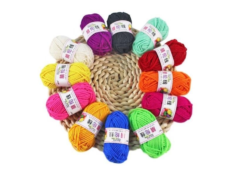 12pcs Multicolor Yarn Knitting Supplies Crochet Craft For Crocheting And Carousel 1