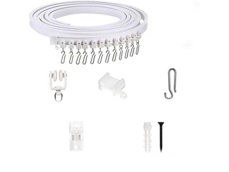 Accessories Bendable Modern Style Plastic Curtain Rail Visible Track Curtains Carousel 1