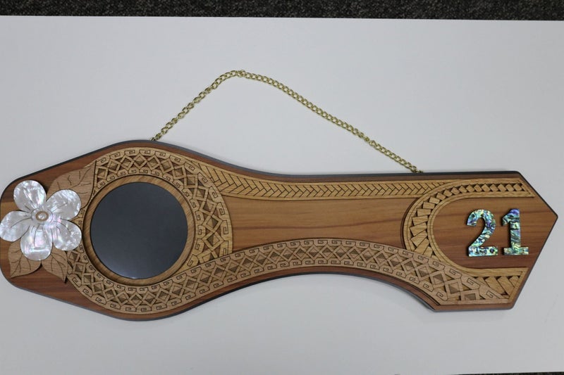 21st Celebration Key Polynesian design 21PA-1 Carousel 1