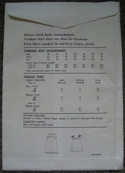 LINGERIE Sewing Pattern WOMENS NIGHTGOWNS S - L Carousel 3