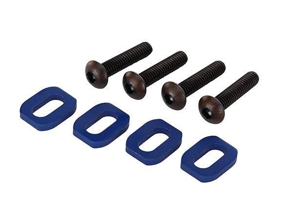 Traxxas 7759 - Washers motor mount aluminum (blue-anodized) (4)/ 4x18mm BCS (4) Carousel 1