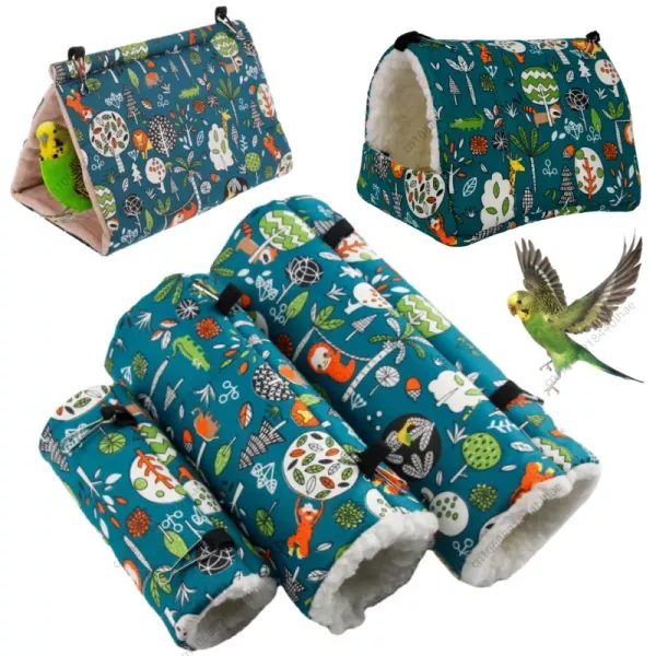 Parrots Squirrels Hamsters Honey Fluffy Birds Winter Warm Cotton Toy Hammock Carousel 2