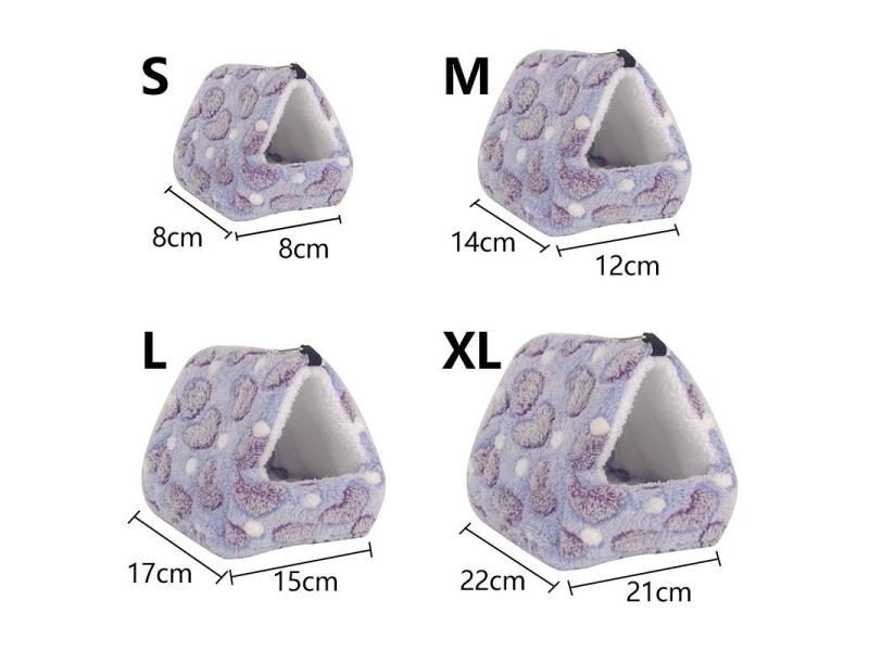 Flannel Hamster Cage Sugar Glider Sleeping Bag Pet Winter Bed Carousel 1