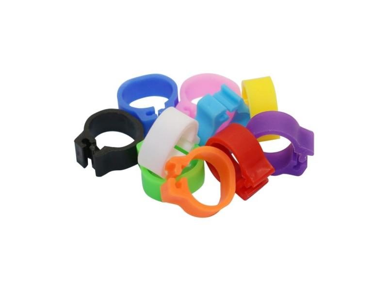 2000 Pcs Bird Clip Ring 8mm Plastic Parrot Pigeons 10 Colors Marking Ring Pet Carousel 2