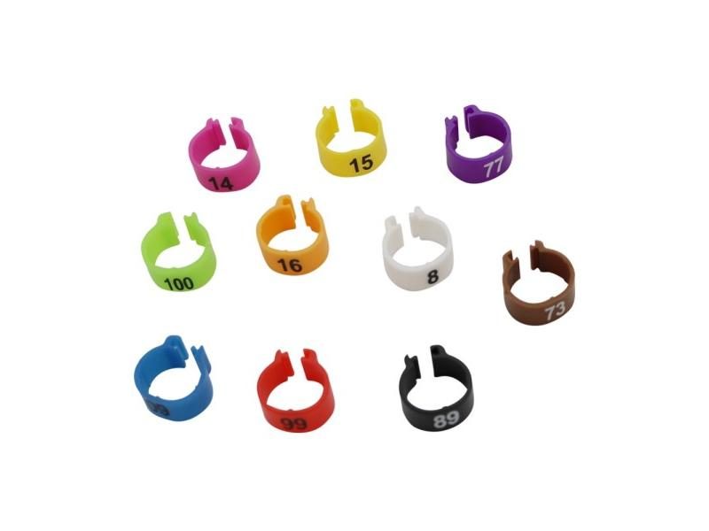 10mm Digital Bird Foot Ring Pigeon Training Tools 10 Colors Identification Ring Carousel 2