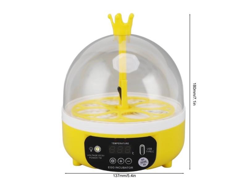 Portable Digital Egg Incubator With ABS Temp Humidity Control Insulation Foam Carousel 2