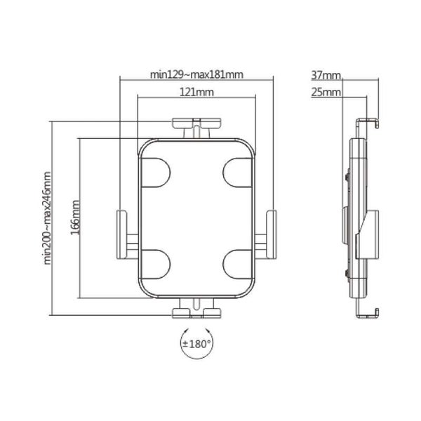 Brateck Lumi Universal Anti-Theft Tablet Wall Mount Carousel 6