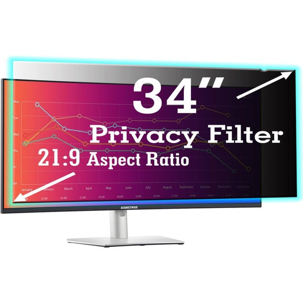 Axidi 34 Inch Computer Privacy Screen Filter for 21:9 Desktop Curved PC Monitor Carousel 2
