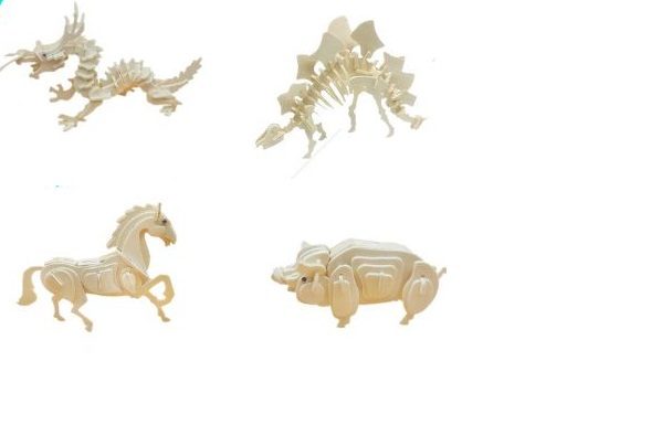 3D Plywood Animal - Cat Carousel 2