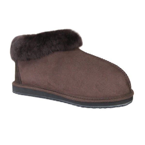 SALE! Tui Sheepskin Slipper Boots, Made in NZ, Chocolate Colour, Carousel 1