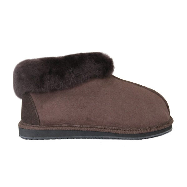 SALE! Tui Sheepskin Slipper Boots, Made in NZ, Chocolate Colour, Carousel 2