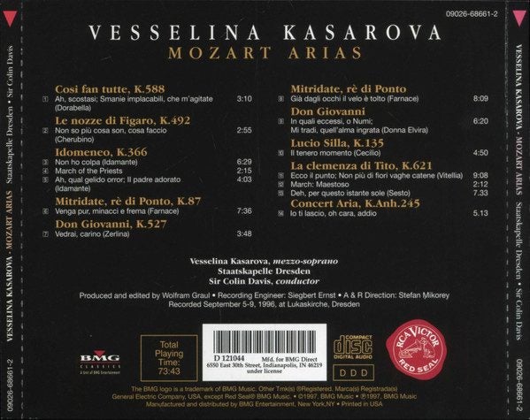 Vesselina Kasarova, Sir Colin Davis, Staatskapelle Dresden – Mozart Arias Carousel 2