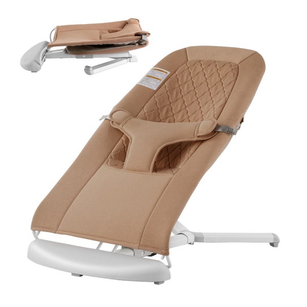 New Baby Bouncer Folding Bouncer Seat Chair for Babies with 2 Reclining Angles Carousel 1