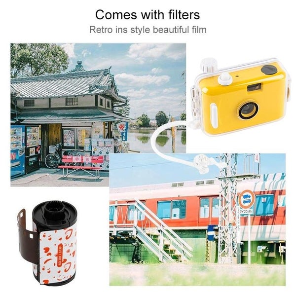 Cute Retro Film Waterproof Shockproof Camera With Disposable Film All White S... Carousel 7