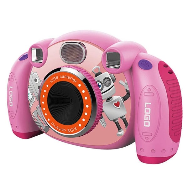 Kc501 3 Million Pixels 2.0 Inch Hd Screen Digital Children Camera Pink Carousel 1
