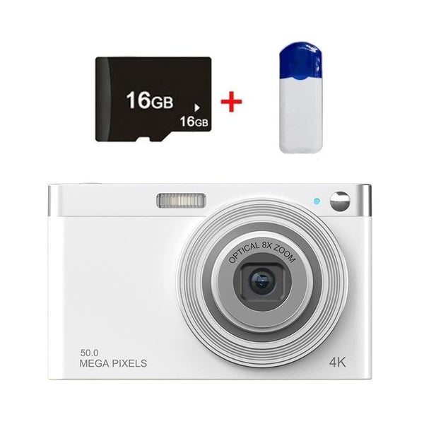 C13 2.88 Inch 4K 8X Optical Zoom Telescopic Lens Hd Digital Camera - White & ... Carousel 1