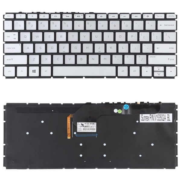 For Hp Envy 13-D 13-D000 13-D100 Us Version Keyboard With Backlight Silver Carousel 1