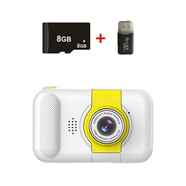 X101 Mini Hd Lens Reversible Child Camera - White & 8G & Card Reader Carousel 1