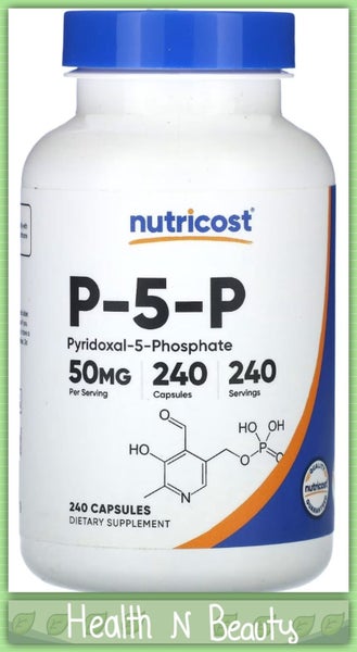 VITAMIN B6 P-5-P BIOAVAILABLE FORM 50 MG 240 CAPS - E0627 Carousel 1