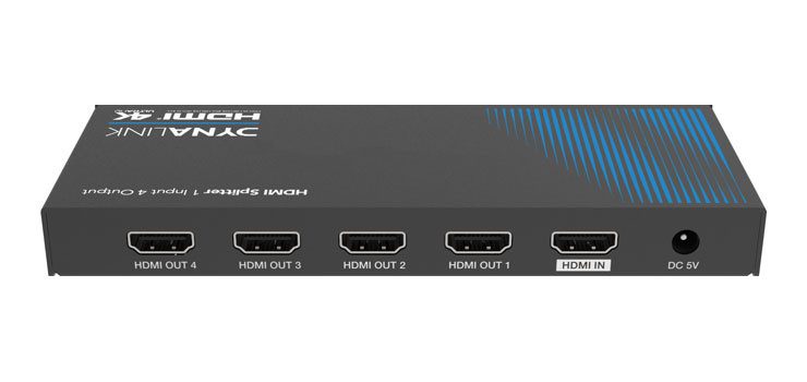 DYNALINK 4K 1x4 HDMI Splitter 18GBps Bandwidth Carousel 3