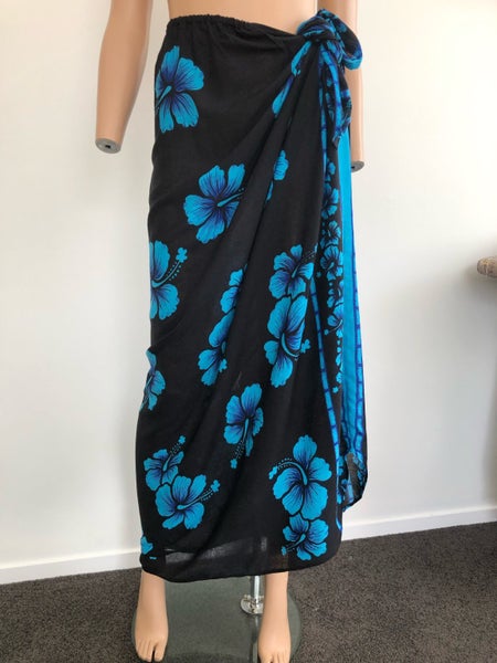 Sarong dress - Aqua Floral - One Size - Fits between 12-20 Carousel 2