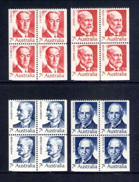 Australia - 1972 Famous Australians (4) - Blocks - UHM - 505/8 Carousel 1