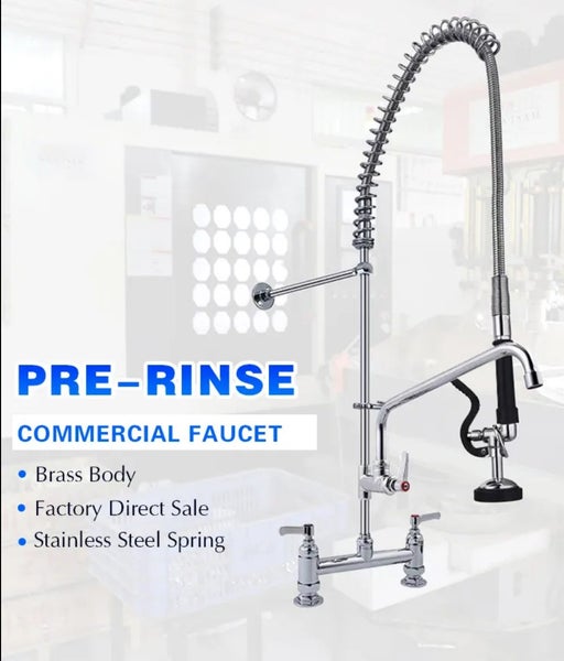 Pre Rinse Faucet Commercial Pull Down Brass Double Handles Pre Rinse Faucet Carousel 1