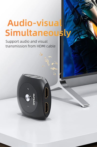 4K HDMI Bi-Direction Switch 2 In 1 Out, 1 In 2 Out w/ 2 HDMI 2.0 Cables Unnlink®63616844029955114