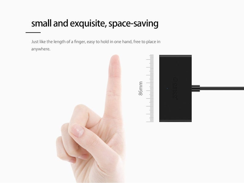 ORICO® 3 Port USB3.0 HUB with Gigabit Ethernet Port, for Windows Linux Mac BLACK Carousel 9