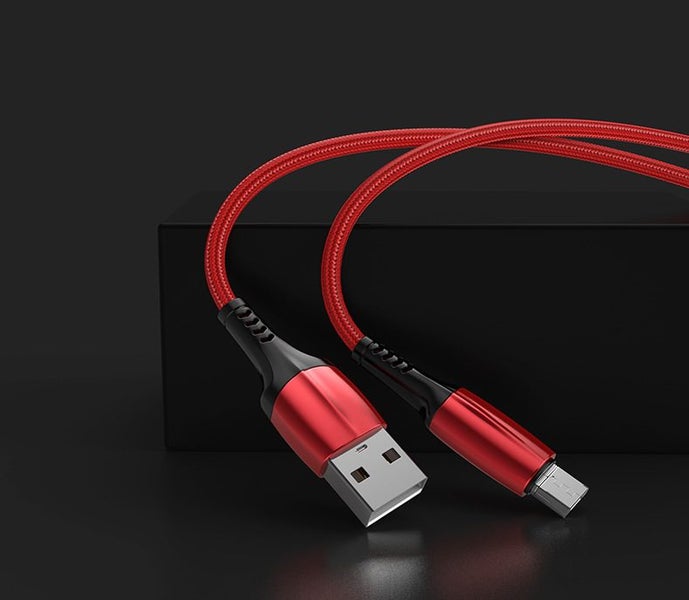1M Type C Nylon Braided Type-C Data Cable, RED62995624326529111