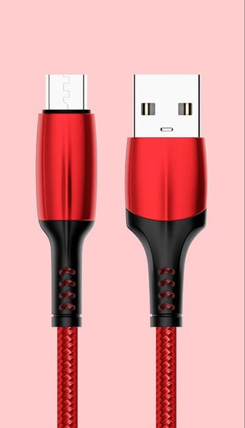 1M Type C Nylon Braided Type-C Data Cable, RED62995624326529111