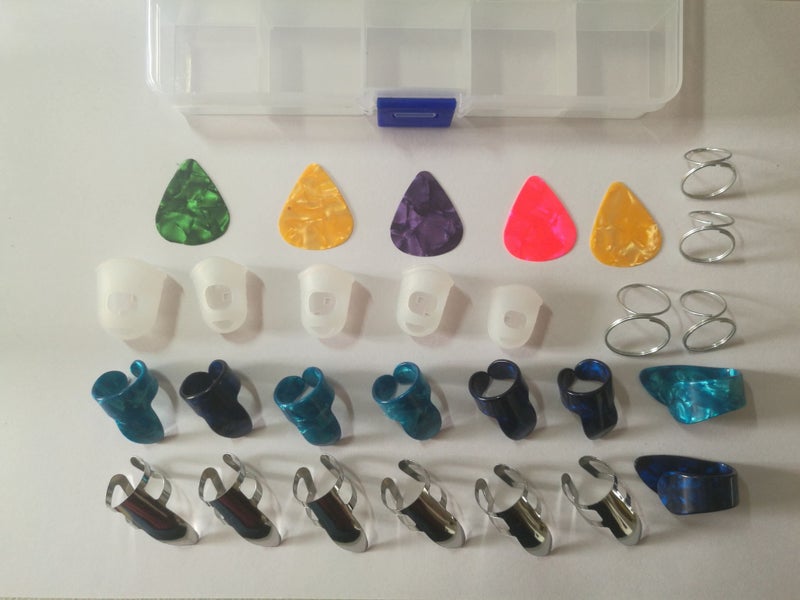 28Pcs Guitar Picks Guitar Thumb Plectrums, All-in-one Pack with Storage Box629956243438111111