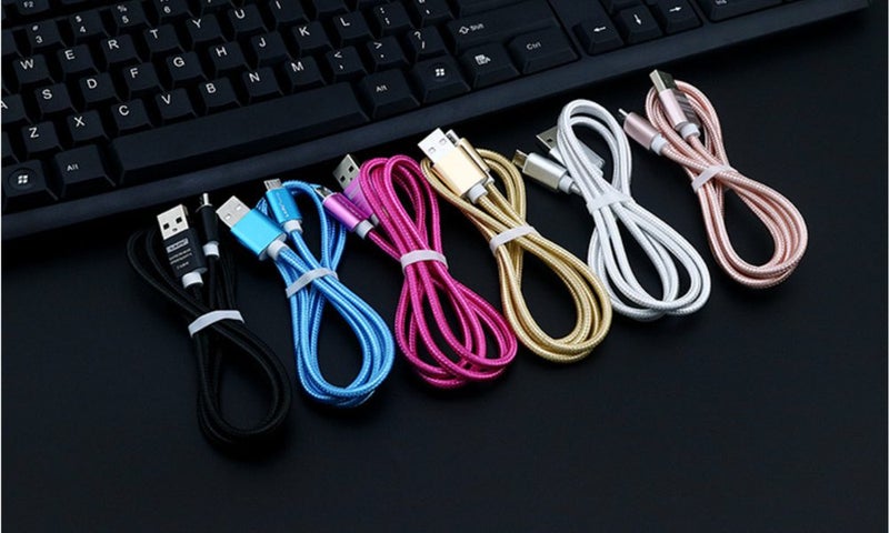 1.5m GOLD Apple iPhone iPad Lightning Nylon Braided Data Cable62933735514753113