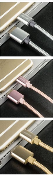 1.5m GOLD Apple iPhone iPad Lightning Nylon Braided Data Cable62933735514753111