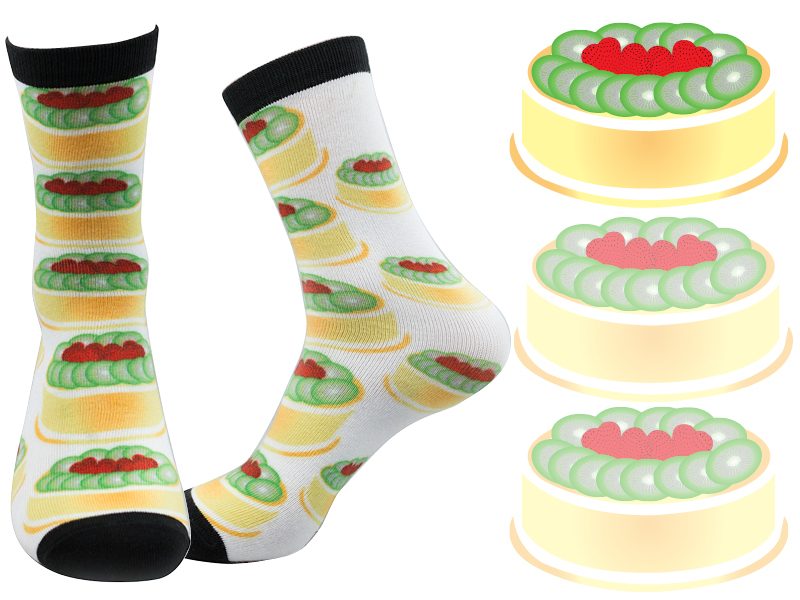 Kiwi Featured printing Socks - Pavlova Carousel 1