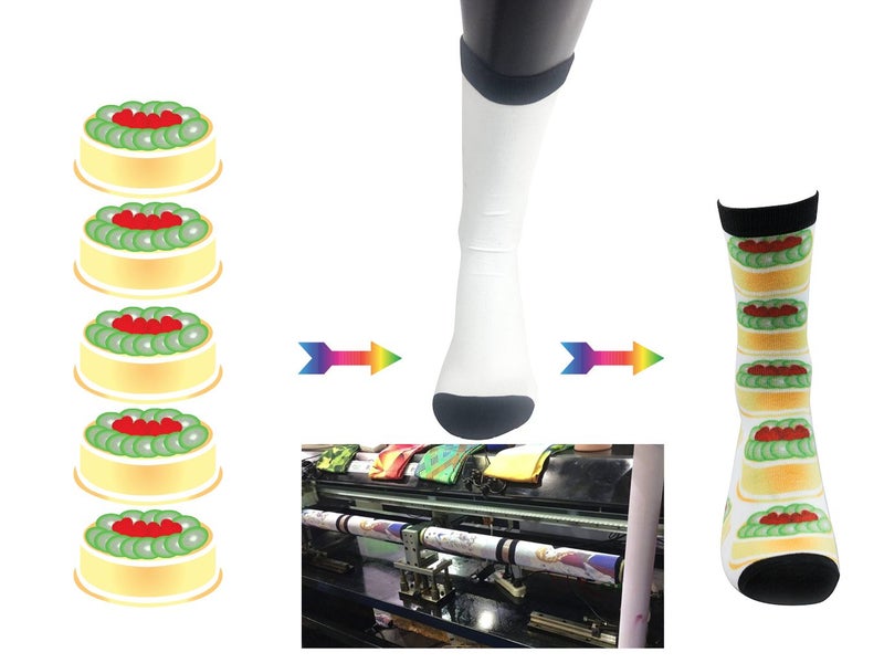 Kiwi Featured printing Socks - Pavlova Carousel 2