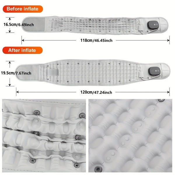 NNETM 1pc Decompression Back Belt - Lower Lumbar Support Back Brace(Grey) Carousel 6