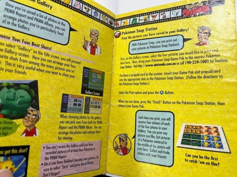N64 Instruction Booklet: POKEMON SNAP Carousel 10