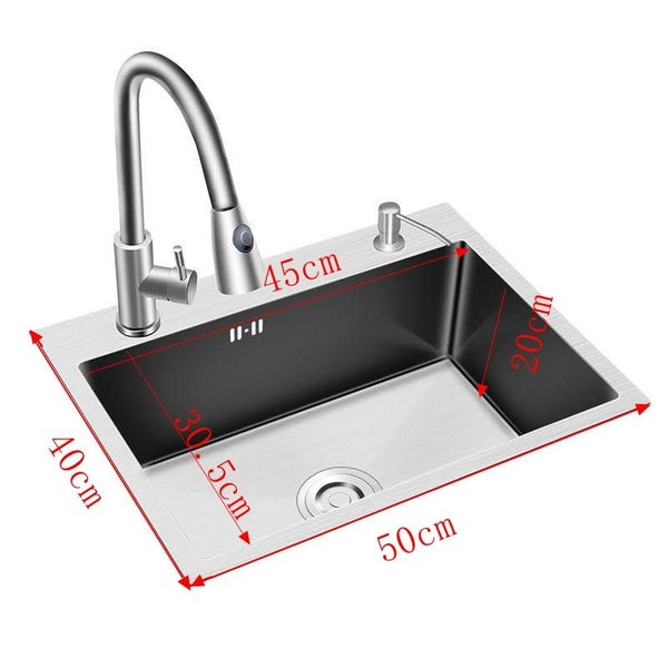 Stainless Steel Sink Single Bowl Kitchen Sink 500 * 400mm (Faucet Not Included) Carousel 2