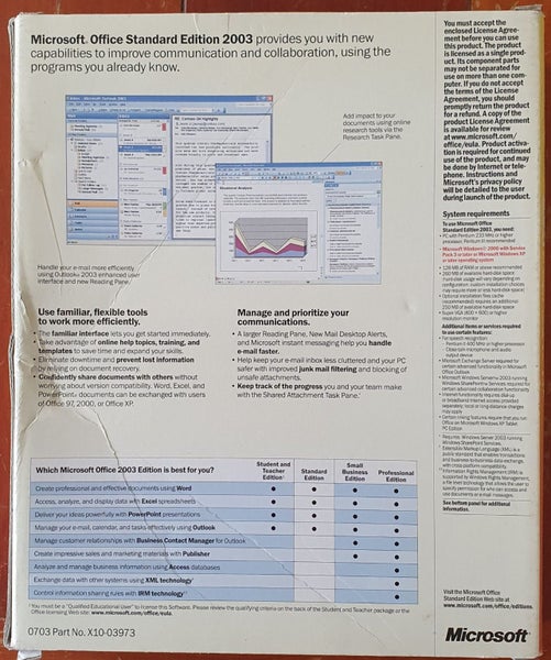 Microsoft Office Professional Edition 2003 Vintage Sofware Carousel 2