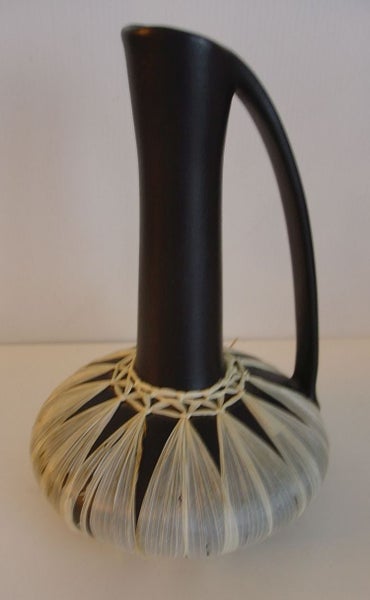 Mid Century Austrian Design Black Ewer woven Outer Carousel 2