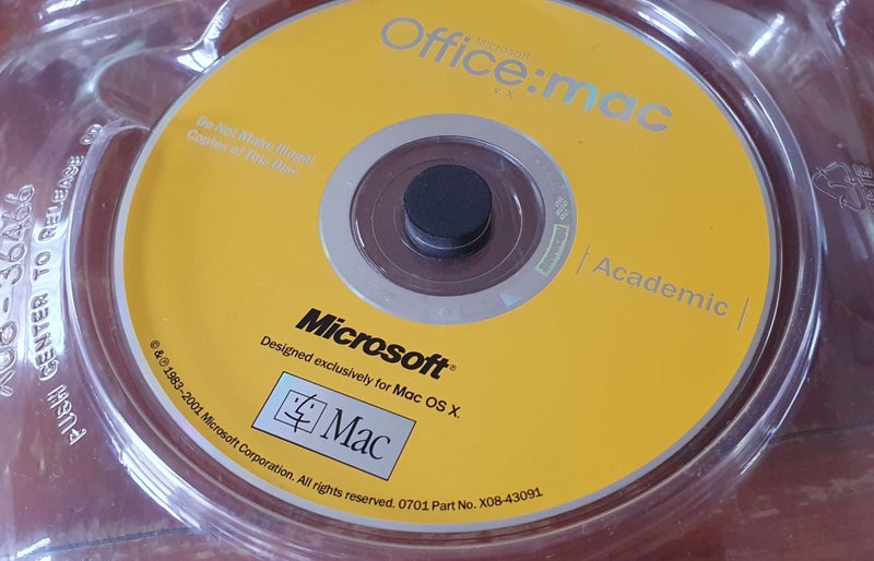 Microsoft Office Mac v. X Academic for Apple Mac Vintage Sofware Carousel 2