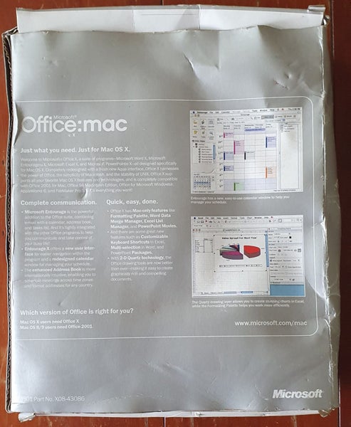 Microsoft Office Mac v. X Academic for Apple Mac Vintage Sofware Carousel 6