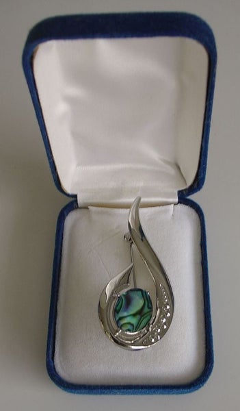 White Gold and Paua He Matua Brooch Carousel 1