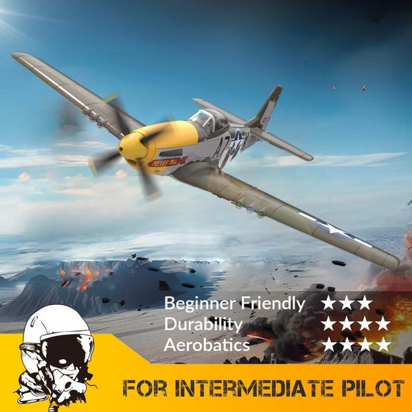New P-51 Mustang Brushless RC Warbird 500mm Wingspan RTF With 2 Batteries Carousel 2