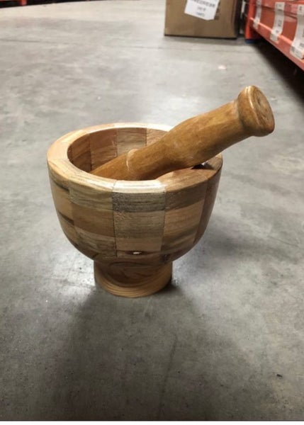 Wood Mortar and Pestle /Pounder 1 pcs Carousel 1