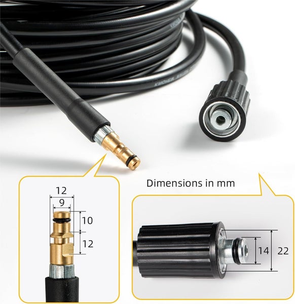 10M High Pressure Washer Hose Replacement for Karcher K Series (K2-K7) Carousel 2