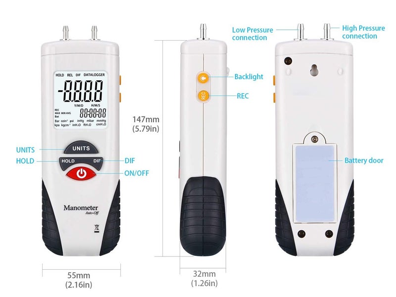Digital Manometer Air Pressure Gauge NZ Local Buy Now Carousel 2