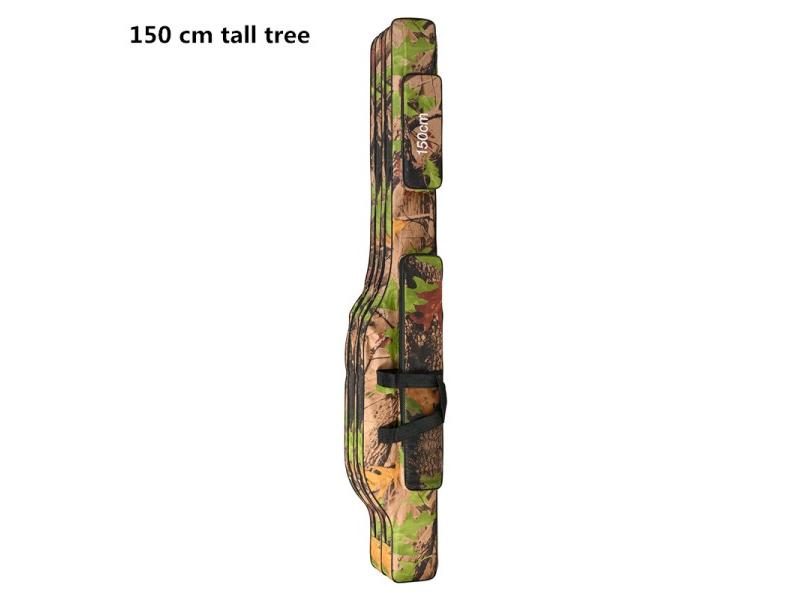 1.3m/1.5m 2-layer Foldable Large Belly Fishing Bag Double Shoulder Rod Bag Carousel 1