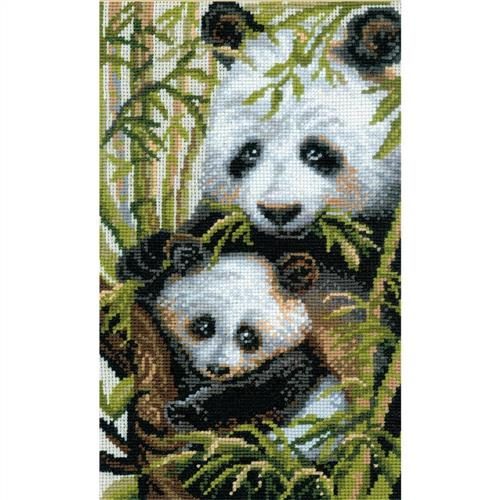 Riolis Panda with Young - Cross Stitch Kit Carousel 1